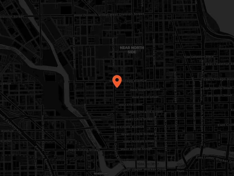 Map showing XPand MD location in River North, Chicago