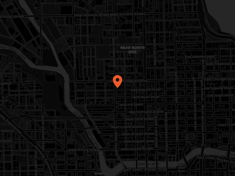Map showing XPand MD location in River North, Chicago